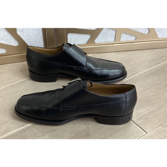 johnston murphy MENS MONK LIGHT OXFORD Derby dress SHOES BLACK 9.5 D/B  Leather main image 4